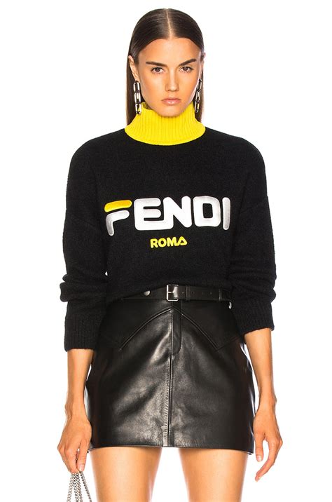 fendi logo sweatshirt|Fendi oversized sweater.